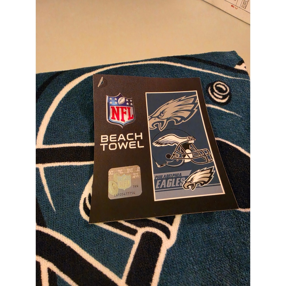 NFL Philadelphia Eagles Beach Towel 28x58 Cotton Northwest Group Midnight Green